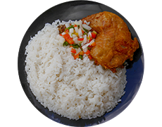 White rice chicken